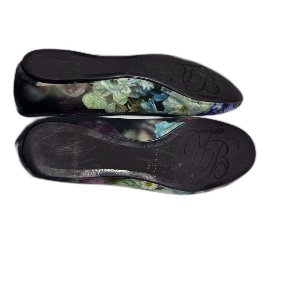 Ted Baker Women's Imme 2 Floral Boutique Print Ballet Flat Rose Gold Bow SZ 9.5 - Picture 6 of 10